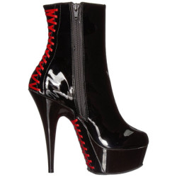 Verniciata 15 cm DELIGHT-1010 stivaletti con plateau suola donna
