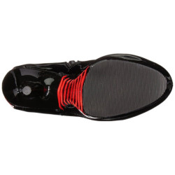 Patent 15 cm DELIGHT-1010 womens platform soled ankle boots