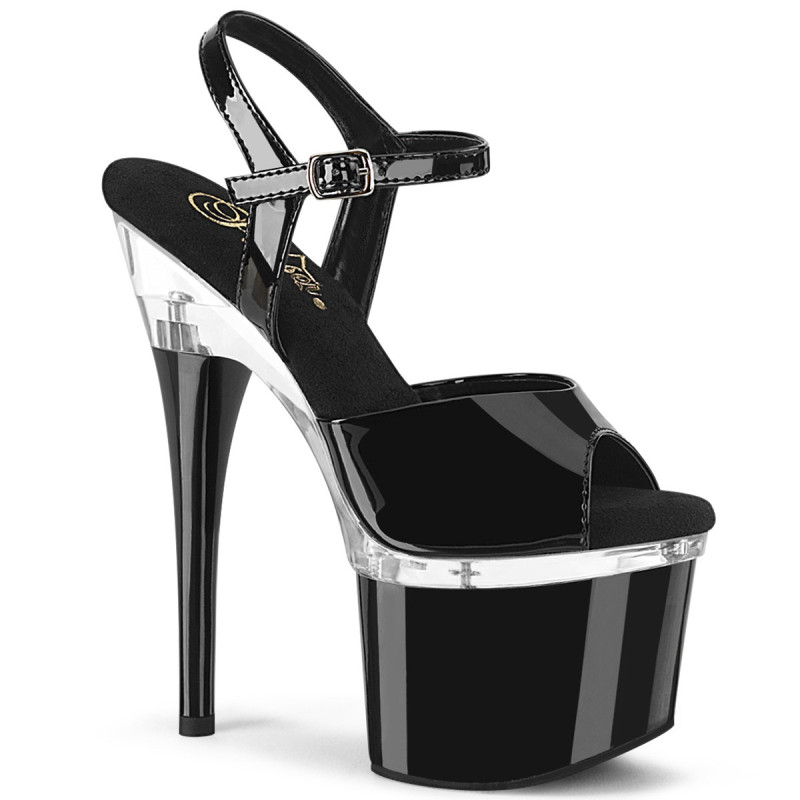 Patent platform 18 cm ESTEEM-709 pleaser high heels shoes women