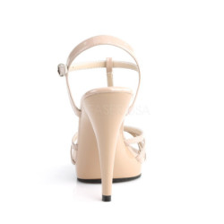 Beige Vernice 12 cm FLAIR-420 Sandali Donna con Tacco