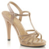 Beige Varnish 12 cm FLAIR-420 High Heels for Men