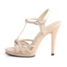 Beige Varnish 12 cm FLAIR-420 High Heels for Men