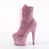 ADORE-GWR 18 cm pleaser stivaletti tacco alto plateau scintillanti rosa