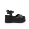 Vegano 6,5 cm DemoniaCult FUNN-10 sandali con plateau lolita emo