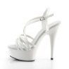 White 15 cm Pleaser DELIGHT-613 Womens High Heel Sandals