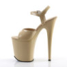 Beige Shiny 20 cm FLAMINGO-809 High Heels Platform