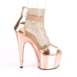 Golden high heels 18 cm ADORE-765RM glitter platform high heels