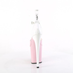 Patent 20 cm FLAMINGO-868 rose pleaser shoes with high heels