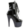 Nero scintillare 18 cm Pleaser ADORE-1020LG stivaletti da pole dance