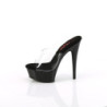 Vinyl 15 cm EXCITE-601 Black mules high heels women