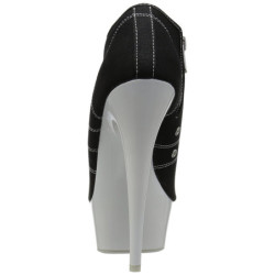 Nero Neon 15 cm DELIGHT-600SK-01 Scarpe da ginnastica con tacco in tela