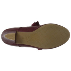 Borgogna 6,5 cm WIGGLE-32 retro vintage scarpe décolleté maryjane tacco spesso