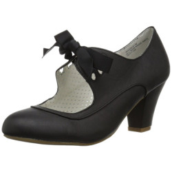 Black 6,5 cm WIGGLE-32 vintage cuben heels maryjane pumps