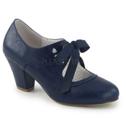 Blue 6,5 cm WIGGLE-32 vintage cuben heels maryjane pumps