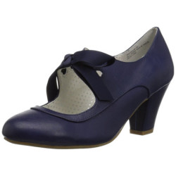 Blue 6,5 cm WIGGLE-32 vintage cuben heels maryjane pumps