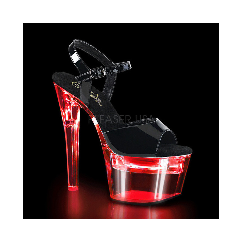 Verniciata 18 cm FLASHDANCE-709 plateau sandali donna da lampadina LED