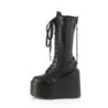 Vegan 14 cm SWING-150 emo calf-high women boots platform with laces