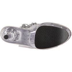 Argento 18 cm ADORE-1017SRS stivaletti con frange donna tacco alto