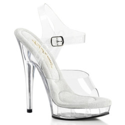 Transparent platform 15 cm SULTRY-608 fabulicious high heels sandals