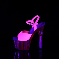 Rosa 18 cm ADORE-709UVT Neon Plateau Sandali Tacco Altissimo