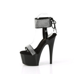 Patent rhinestone 18 cm ADORE-770 pleaser high heels ankle cuff