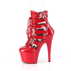 ADORE-1013MST 18 cm pleaser stivaletti tacco alto plateau rosso