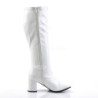 White Patent 7,5 cm GOGO-300WC knee high women's boots wide calf