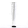 White Patent 7,5 cm GOGO-300WC knee high women's boots wide calf