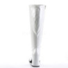 White Patent 7,5 cm GOGO-300WC knee high women's boots wide calf