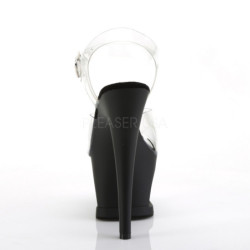 Black 18 cm MOON-708 Pole High Heels Platform