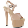 Beige high heels 18 cm SKY-308N jelly-like platform high heels
