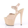 Beige high heels 18 cm SKY-308N jelly-like platform high heels