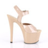 Beige high heels 18 cm SKY-308N jelly-like platform high heels