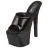 Nero Vernice 18 cm PLEASER SKY-301 Plateau Mules Alte