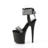 Leatherette rhinestone 20 cm FLAMINGO-870 pleaser high heels ankle cuff