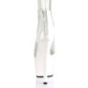 Bianco tacco alto 18 cm ADORE-765RM scintillare plateau scrape con tacco alto