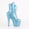 Baby Blue glitter 18 cm womens high heels ankle boots platform