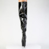 Patent 18 cm thigh high stretch overknee boots wide calf