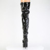 Shiny patent boots 15 cm pointed toe stiletto overknee boots