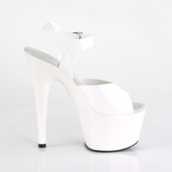 White 18 cm ADORE-708N Platform High Heels Shoes