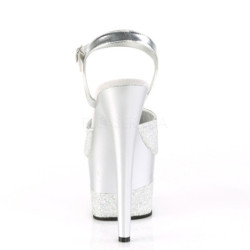 Argento 18 cm ADORE-709-2G scintillare plateau sandali donna con tacco