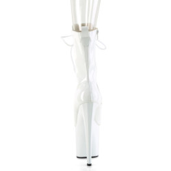 Patent 19 cm ENCHANT-1041 open toe ankle boots white