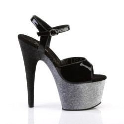Gray 18 cm ADORE-709OMBRE glitter platform sandals shoes