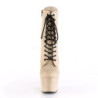 Beige Leatherette 18 cm ADORE-1020FS lace up ankle boots