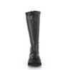 Leatherette 11,5 cm stretch platform boots wide calf