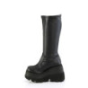 Leatherette 11,5 cm stretch platform boots wide calf