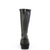 Leatherette 11,5 cm stretch platform boots wide calf
