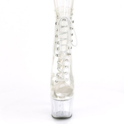 Bianco trasparente 18 cm ADORE-1020C stivaletti exotic pole