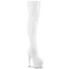 Bianco 18 cm BEJ-3000-7 Ologramma stivali overknee piattaforma exotic pole