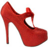 Rosso Strass Cristallo 14,5 cm Burlesque TEEZE-04R Plateau Scarpe Décolleté